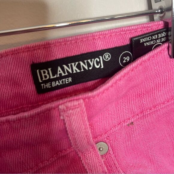 Blank NYC The Baxter Straight leg Pink denim New Size 29 - Picture 6 of 9